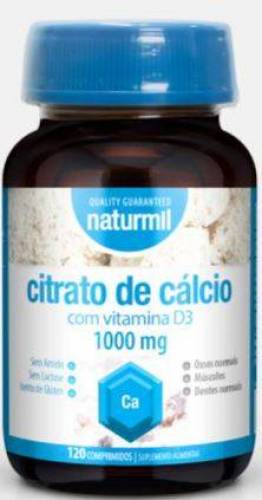 CALCIU CITRAT 1000mg si Vitamina D3, 120 tablete - DIETMED-NATURMIL