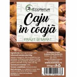 Caju in coaja prajit si sarat, 500 g, EcoNatur