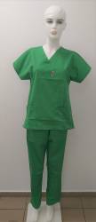 Bluza medicala de culoare verde - model unisex - 44