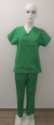 Bluza medicala de culoare verde - model unisex - 42