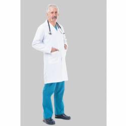 Halat medical pentru barbati alb - Dr. Rever Long - S