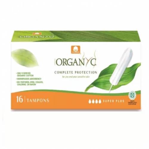 Tampoane din bumbac organic Super Plus, 16 buc, Organyc