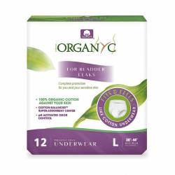 Lenjerie intima de protectie pentru incontinenta urinara, 12 bucati, marimea XL, Organyc