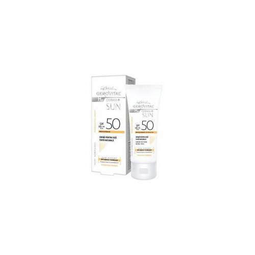 Crema pentru fata cu tenta naturala GH3 Derma + Sun SPF 50, 50 ml, Gerovital