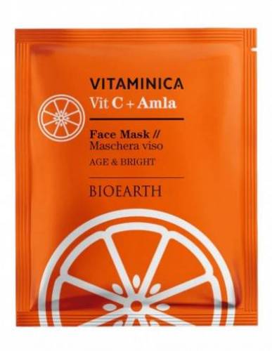 Masca pentru fata tip servetel, antirid cu Amla si Vitamina C, Vitaminica Bioearth