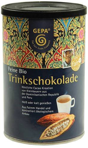 Ciocolata calda,  eco-bio si fairtrade, 250 g GEPA