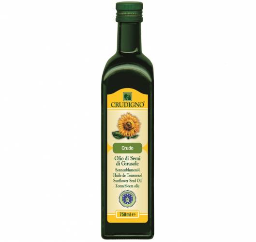 Ulei din seminte de floarea soarelui presat la rece 750ml ECO-BIO - CRUDIGNO