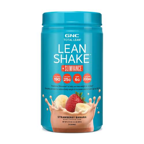 Total Lean® Lean Shake™ + Slimvance®, Shake Proteic cu Slimvance, cu Aroma de Capsuni si Banane, 1070g - GNC