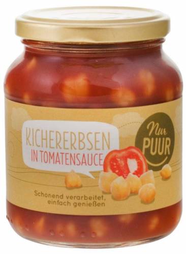 Naut in sos de rosii, eco-bio, 350 g, Nur Puur