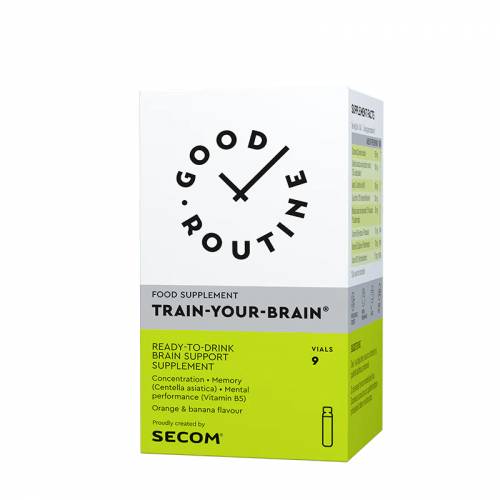 TRAIN YOUR BRAIN, 9 fiole buvabile a 25ml, Good Routine - SECOM