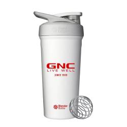 Blender Bottle Shaker Strada Din Inox Alb, Capacitate 700ml - GNC