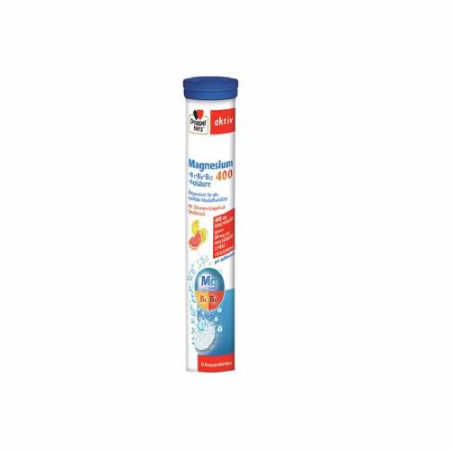 Doppelherz Aktiv Magneziu 400 mg B1 + B6 + B12 + Acid Folic 15 Comprimate Efervescente