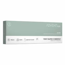 Test rapid combo 3 in 1 pentru Gripa A/B si Covid 19, Advent Life, 1 bucata