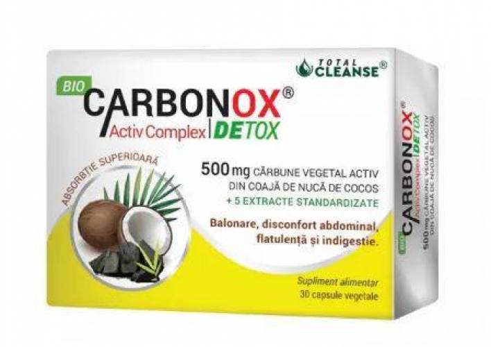 Bio Carbonox Activ Complex Detox, 500 mg, 30cps - Cosmo Pharm