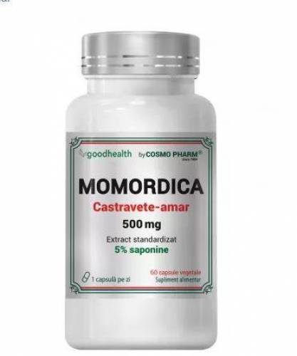 Momordica, 500 mg, Susține echilibrul metabolismului glucidic din sânge, 60cps - Cosmopharm
