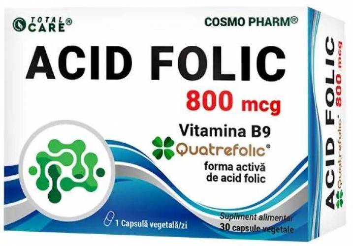 Acid Folic QUATREFOLIC 800mcg, 30 capsule - COSMO PHARM