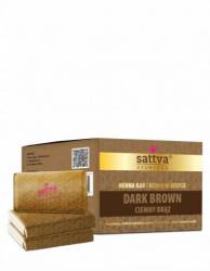 Vopsea henna Saten Inchis cu unt de shea si uleiuri 3 x 80g - Sattva Ayurveda