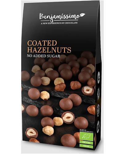 Alune de padure invelite in ciocolata cu praline Eco-Bio 60g - Benjamissimo