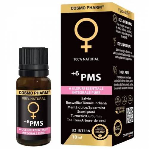 Amestec uleiuri esentiale + 6 PMS, echilibru hormonal, 10 ml, CosmoPharm