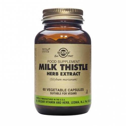 Milk Thistle herb extract din planta de Silimarina - 60 veg caps - SOLGAR