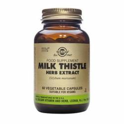 Milk Thistle herb extract din planta de Silimarina - 60 veg caps - SOLGAR