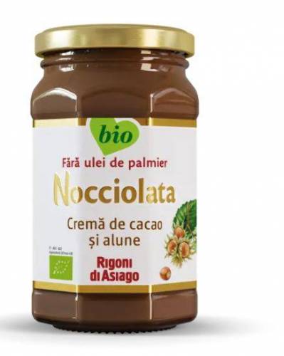 Nocciolata cremă BIO cu cacao și alune de pădure cu lapte, 250g - Rigoni di Asiago