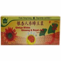 china ginkgo biloba, panax ginseng si royal jelly 10ml x 10 fiole
