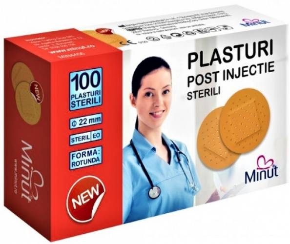 Minut Plasturi rotunzi post-injectie - 100 bucati