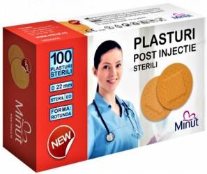 Minut Plasturi rotunzi post-injectie - 100 bucati