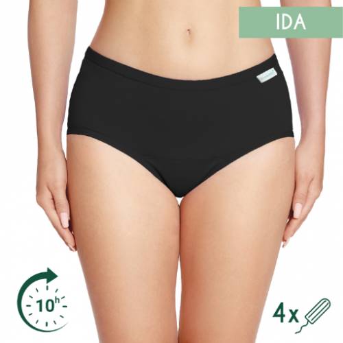 FemiEko Chiloti menstruali din bumbac organic/negru XL - 1 pereche