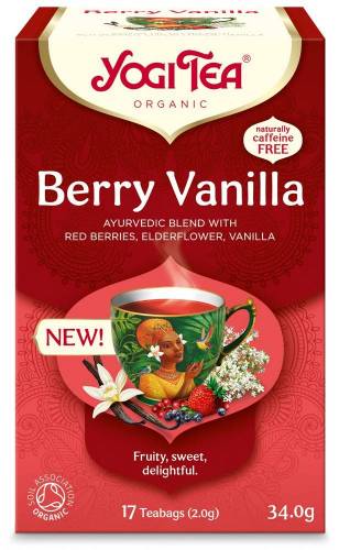 Ceai bio cu fructe de padure si vanilie, 17 pliculete, a 2g, 34g - Yogi Tea
