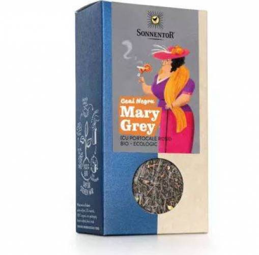 Ceai negru cu portocale rosii, Mary Grey, 90g - Sonnentor