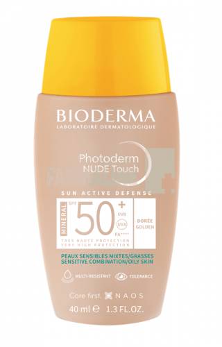 Bioderma Photoderm Nude Touch Mineral Fluid SPF50 Doree/Golden 40 ml