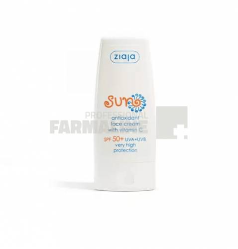 Ziaja Sun Crema antioxidanta pentru fata cu vitamina C SPF50 50 ml