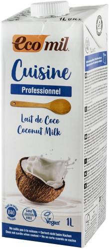 Crema vegetala - tip smantana - pe baza de cocos, 1000ml, eco-bio, Ecomil Cuisine