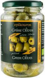 Masline verzi crude fara samburi, eco-bio, 170 g, Epikouros