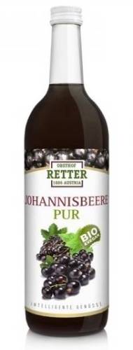 Suc de coacaze negre pur, eco-bio, 750ml - Retter