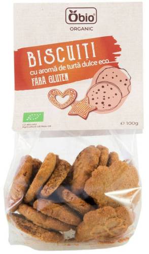 Biscuiti cu aroma de turta dulce fara gluten, eco-bio, 100g - Obio