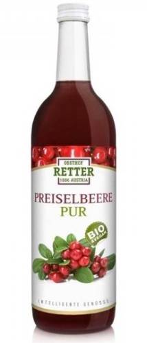 Suc de merisor pur, eco-bio, 750ml - Retter