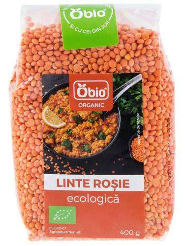Linte rosie, eco-bio, 400g - Obio