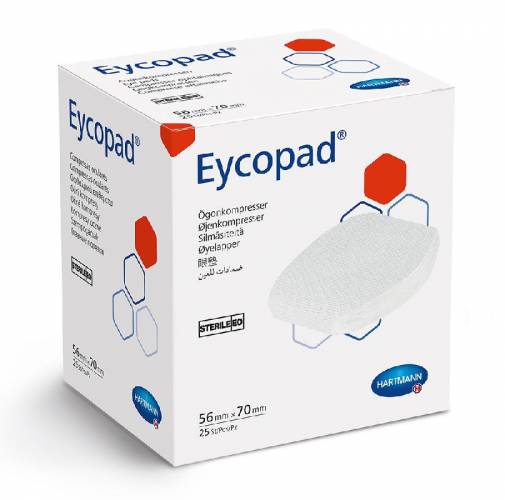 Hartmann Eycopad comprese oculare 5.6 cm/7 cm x 25 buc