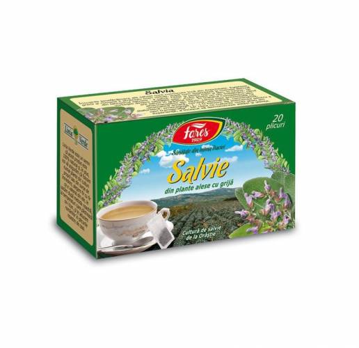 Ceai salvie, 20 plicuri, Fares