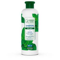 Cosmetic Plant Sampon pentru par gras cu mentol si ulei esential de menta - 400ml