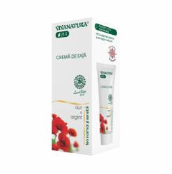 VivaNatura Crema de fata cu aur si argint pentru ten normal-sensibil 75 ml