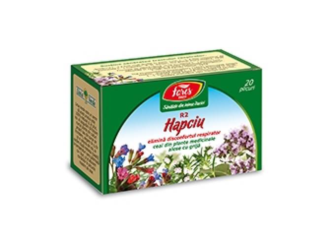 Fares Ceai Hapciu R2 " Elimina disconfortul repirator", 20 de plicuri