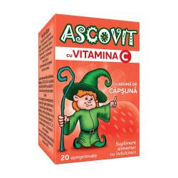 Ascovit aroma de capsuni, 20 comprimate, Omega Pharm