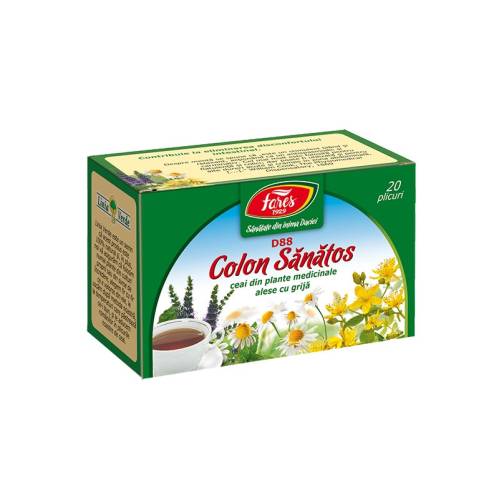 Ceai Colon Sanatos, D88, 20 plicuri, Fares