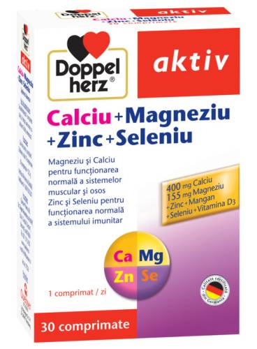 Calciu Magneziu Zinc Seleniu, 30 tablete, Doppelherz