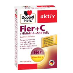 Fier+Vitamina C+Histidina+Acid folic, 30 comprimate, Doppelherz