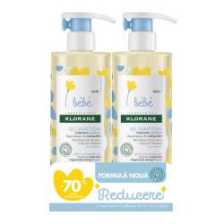 Pachet Gel spumant pentru curatare delicata, 2x 500 ml, Klorane Bebe